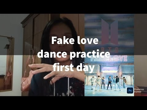 Fake love dance practice first day (let's practice with me❤) 