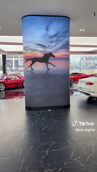 Ferrari powers the road. 🏎️ Our software powers that screen. 🛜 #ferrari #horse #digitalsignage