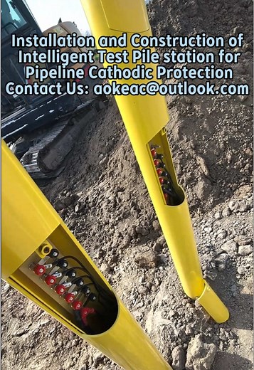 Installation and Construction of Intelligent Test Piles station for Pipeline Cathodic Protection#cathodicprotection #pipeline #smartcathodicprotectionteststation #corrosion #anode