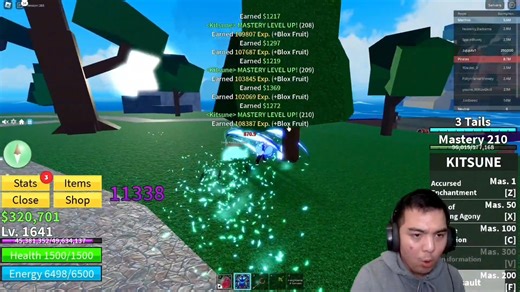 306K views · 6.9K reactions | I Mastering Kitsune Fruit + GOODBYE LIGHT!? (Blox Fruits) #khoroblox #bloxfruits #bloxfruit #roblox | JuJubo Gaming | Facebook