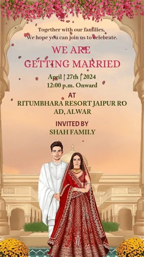 Comment Now for Your Digital Wedding Invitation #wedding #weddinginvitation #digitalinvitation