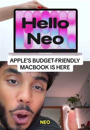 Apple’s new “budget-friendly” laptop is HEREE 😳 #apple #macbook #Tech #laptop #macbookneo