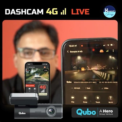 Qubo 2K Dashcam - 4G Live | 4G-Live Demo #scorpion #qubodashcam #qubo4glive