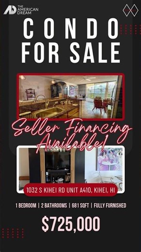 Maui Sunset Oceanfront Condo For Sale | Seller Financing Available | 1BD/2BA