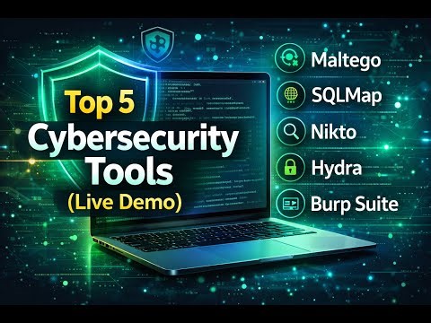 Kali Linux Top 5 Tools Tutorial 2026 | Maltego, SQLMap, Nikto, Hydra, Burp Suite (Step-by-Step)