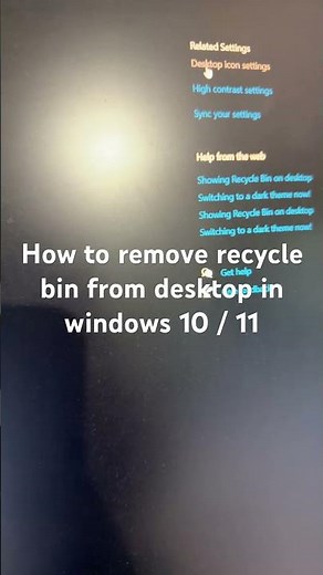 How to remove recycle bin from desktop in windows 10 / 11