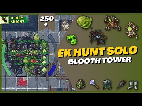 TIBIA: EK HUNT SOLO #34 (GLOOTH TOWER) - RATHLETON SLUM