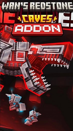 Minecraft 1.21.111: Cavernas e ROBÔS no MINECRAFT!!! - Wan's Redstone Caves ADDON [Bedrock/MCPE]