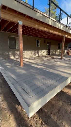 Ground Level Covered Deck Under 2nd Story | Trex Composite Build | Sunriver Oregon | Webfoot
