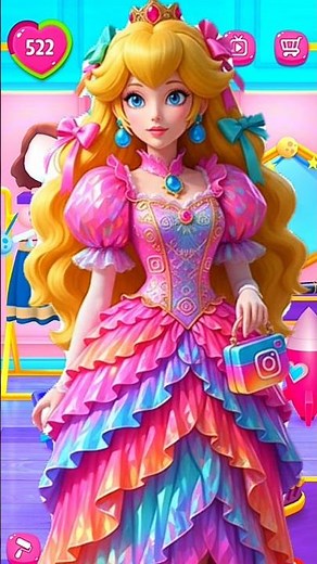 PRINCESS PEACH COSPLAY MY TALKING ANGELA 2 #angela2 #princess #peach #viral #shorts #fyp #trending