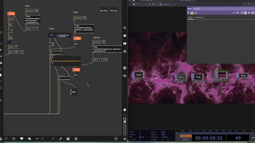 MaxMsp/TD脑电波传感器实时音画实验