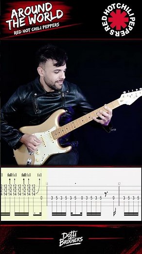【RED HOT CHILI PEPPERS】[ Around The World ] cover Dotti Brothers | LESSON | GUITAR TAB