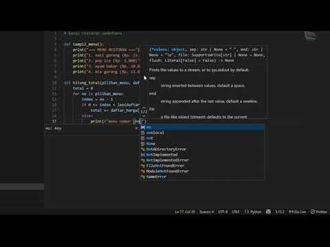 Tugas pengenalan pemrograman, membuat program sederhana