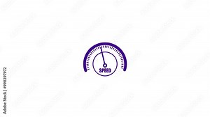 Simple speedmeter icon. Risk concept on speedometer.