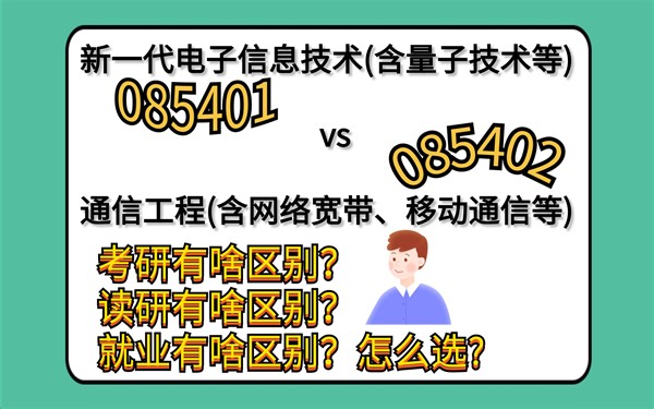 新一代电子信息技术 vs 通信工程考研有啥区别？怎么选?