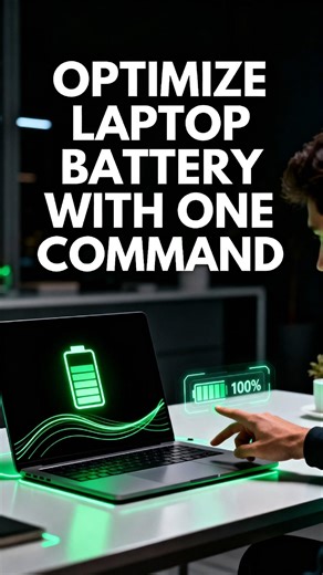 Optimize Your Laptop Battery with ONE Command 🔋💻⚡ #laptop #performance #telugu #telugutech