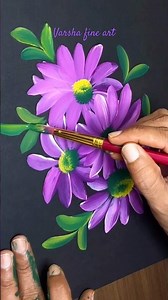 Beautiful flower painting with a soft, realistic center—easy strokes and so satisfying to watch!