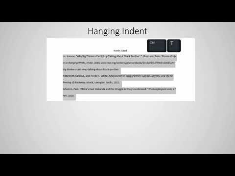 MLA Works Cited Page Format