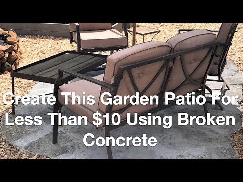 Create This Garden Patio For Less Than $10 Using Broken Concrete | AnOregonCottage.com