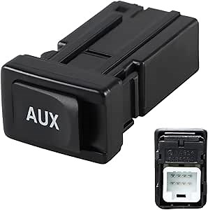 Aux Port Input Auxiliary Jack Audio Stereo Adapter Compatible with Toyota Camry 2008-2012 Venza 2009-2012 Matrix 2009-2013 Highlander 2010-2012 Replace# 86190-02020