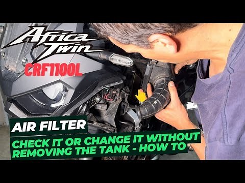 How to change the air filter on a Honda Africa Twin 1100 without removing the tank