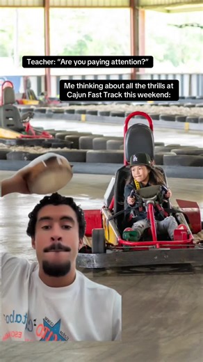 When Cajun Fast Track this weekend is the only thing on your mind 🏁🔥 #Meme #cajunfasttrack #breauxbridgelouisiana #thingstodo #attractions