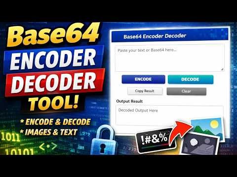 Base64 Encoder Decoder Tool – Encode & Base64 Decode Online (Free Tool)