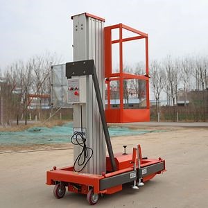 [Hot Item] 4-10 M Smart Man Lifter Hydraulic Aerial Work/Lift Platform Single Mast Aluminum Alloy Lifting