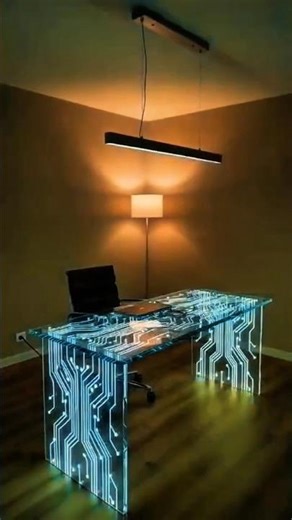 From cable chaos to a glowing command desk setup #viral #shorts #transformation #satisfying #design
