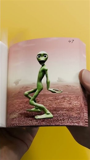 Green Alien Dance El Chombo Flipbook Art 👽💃 Hyper Flipbook Animation
