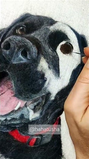 Needle felted dog , Labrador painting, Custom pet portrait