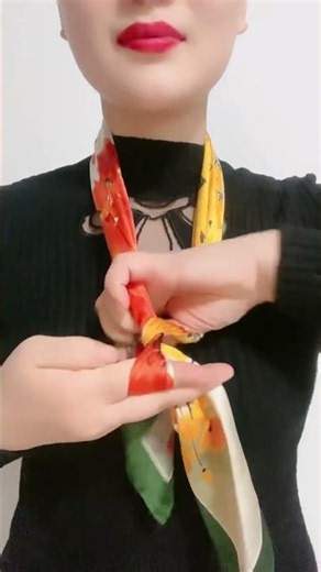 ​Chic Bow-Knot Scarf Tutorial You Need to Try 🎀​#ChicFashion #ScarfStyling