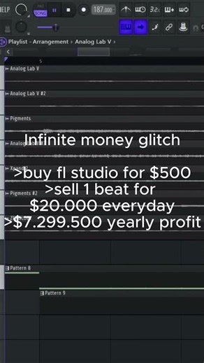 Infinite Money Glitch!!! #shorts #flstudio #memes