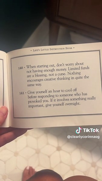 Life’s Little Instruction Book 139-141 published 1991 #lifeadvice #classof2025