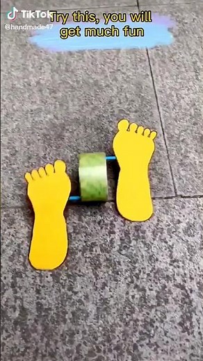 Amazing Walking Foot Tutorial 👣😀 , easy fun craft ideas #shorts #diy #craft