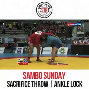 81 reactions · 156 shares | SAMBO SUNDAY! Sacrifice throw to ankle lock! Sambo athletes chain attacks so unpredictably! #showtheart #sambosunday #sambo #anklelock #alltechnique #originalstyle #jiujitsu | Show the ART | Facebook