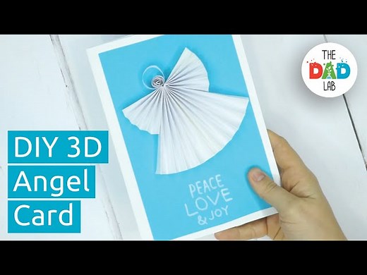 DIY 3D Angel Christmas Card - Videos For Kids