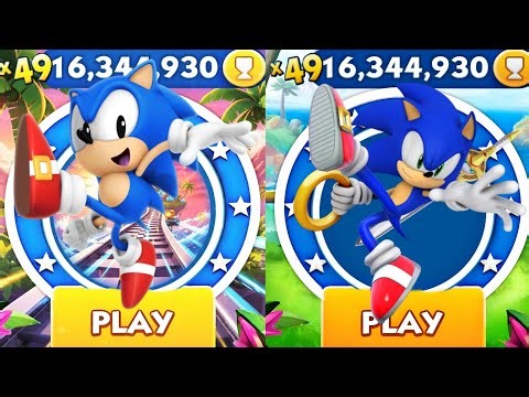 Sonic Dash - Classic Sonic vs Sonic Dash - All Characters Unlocked - Gameplay