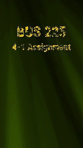 Data-Driven Decisions: BUS 225 4-1 Assignment Guide