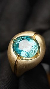 How I Carved a Large Blue-Green Gemstone Ring from Wax | Custom Jewelry#customjewelry #ring