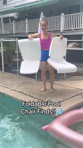 FOLDABLE POOL CHAIRS!! obsessed with this foldable chairs for the side of the pool | At Home With Shannon
