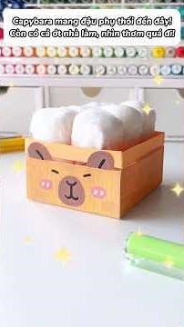 Cách làm "đồ chơi giấy Capybara" bằng giấy siêu dễ #diy #minidiy #lamdohandmade #handmade