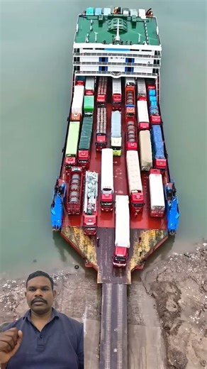 Ship 🚢⚓ Timelapse of container cargo ship #shortvideo #viralvideo #like #comment #wow #share #short