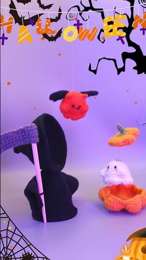 How to Crochet Halloween Project: Pumpkin🎃, Ghost👻, Grim Reaper💀 & More!(Free Pattern) #crochet