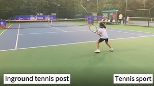 Outdoor Tennis Court Net and Fixed Round Pipe Tennis Post With Green or Red or Wood Color