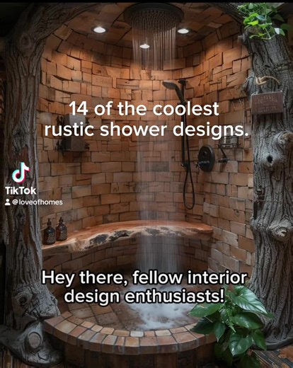 These shower designs are the stuff that rustic home design dreams are made of! I curated 14 of my favorite designs here: #Stoneshower #RusticDecor #RusticDesign #barndominium #RusticDesign #RusticDecor #Homes #NewHome #ForTheLoveOfHomes #uniquehomes