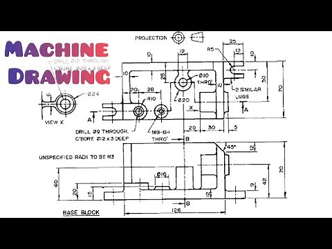 MACHINE DRAWING 4_SECTIONAL VIEWS in / Technical drawing / Engineering drawing