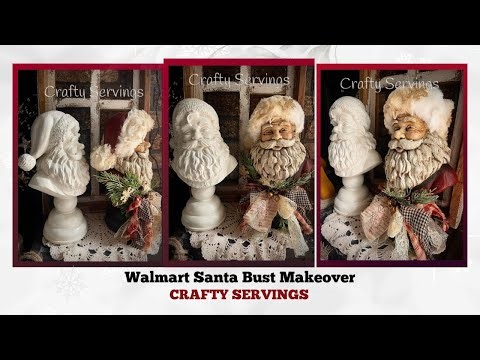 Santa Bust from Walmart DIY