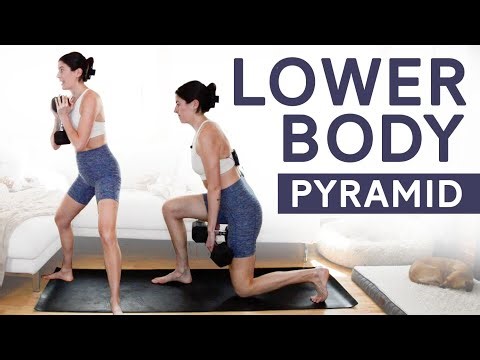 Lower Body Strength Pyramid Workout (30 Mins) - Weights, At Home Leg Day Workout