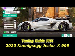 Forza Horizon 4 - Tuning Guide of 2020 Koenigsegg Jesko to X 999 Metric and English units | Xbox one